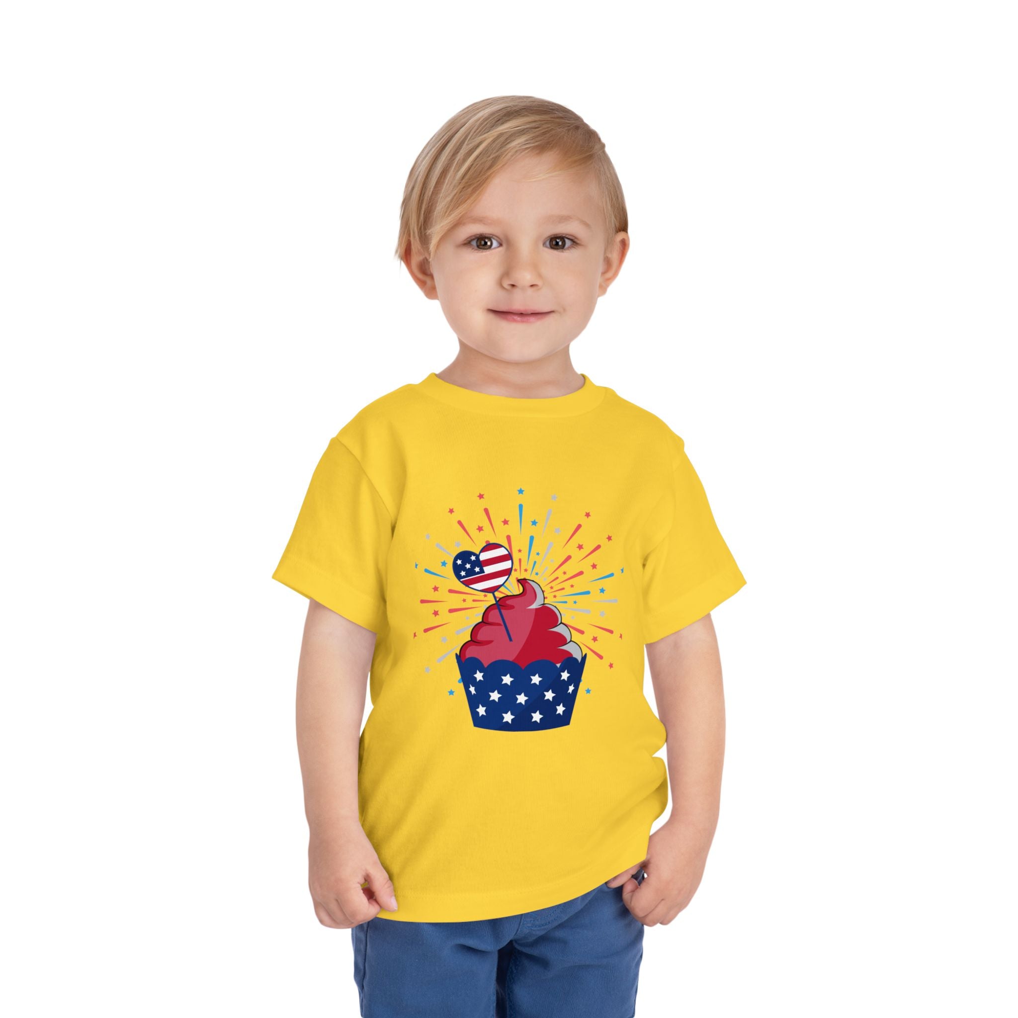 Cupcake with Fireworks Toddler Tee | 2T-5T