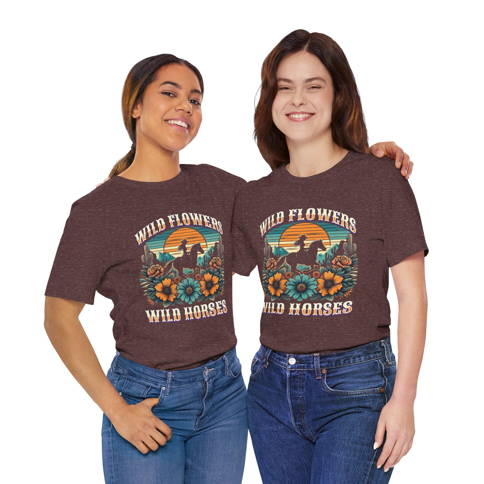Wildflowers & Wild Horses Western T‑Shirt