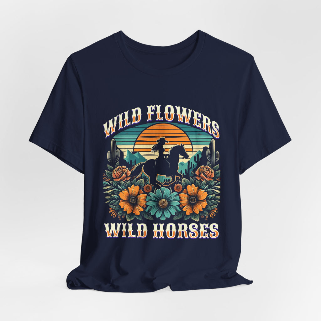 Wildflowers & Wild Horses Western T‑Shirt