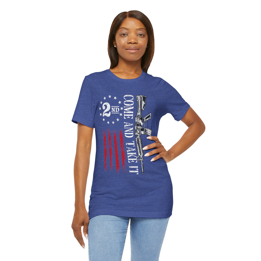 2nd Amendment 'Come and Take It' USA Flag T-Shirt
