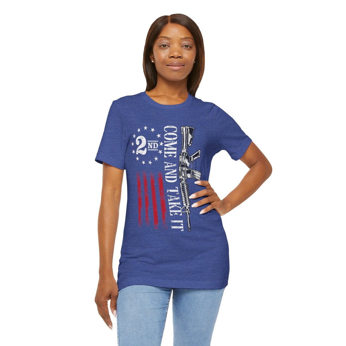 2nd Amendment 'Come and Take It' USA Flag T-Shirt