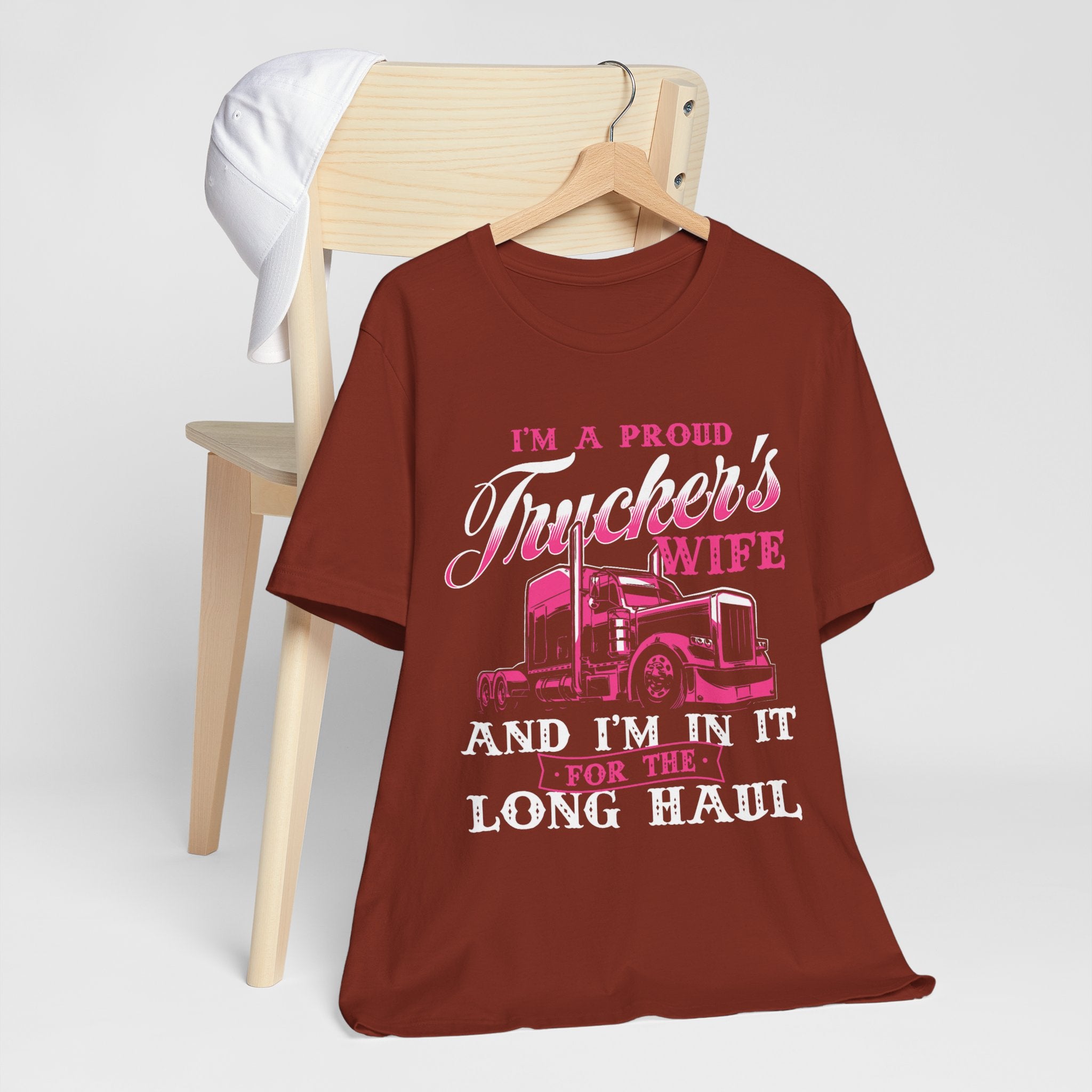 I'm A Proud Trucker's Wife -T-Shirt Jersey Short Sleeve Tee