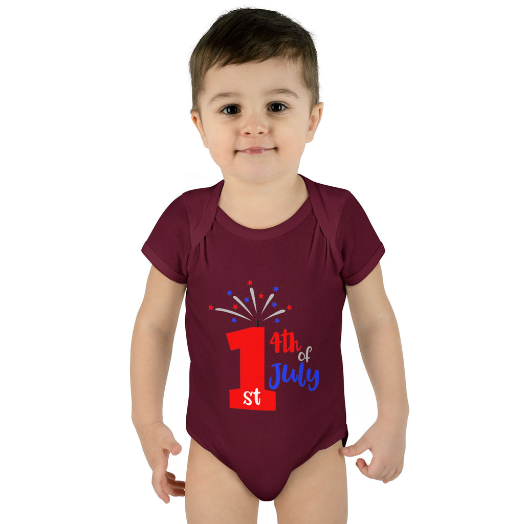 1st 4th of July Baby Bodysuit | Patriotic Fireworks Infant Onesie
