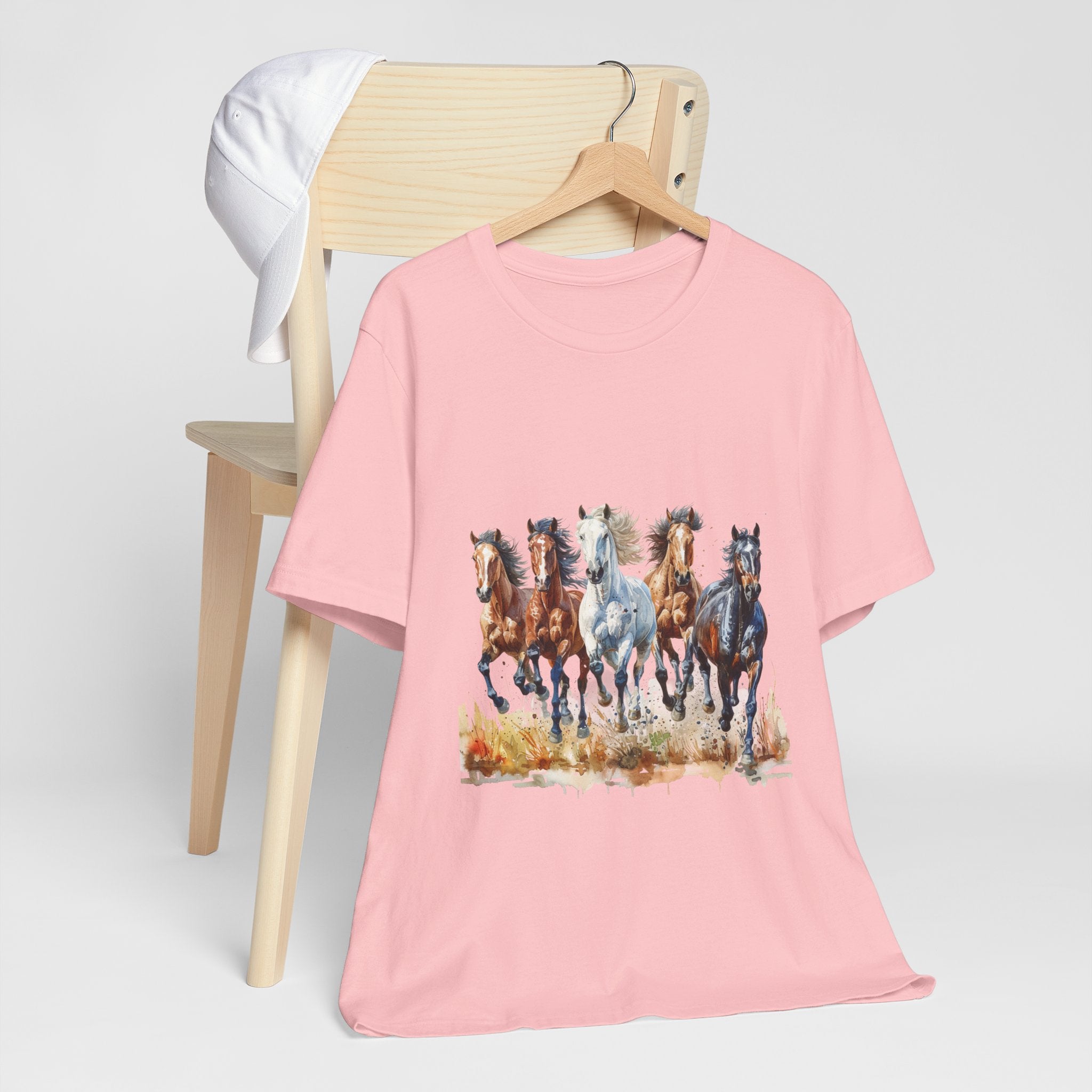 Western Wild Horses Jersey Short Sleeve Tee