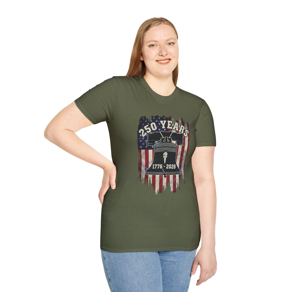 1776 To 2026 250 Years of America Unisex Softstyle T-Shirt