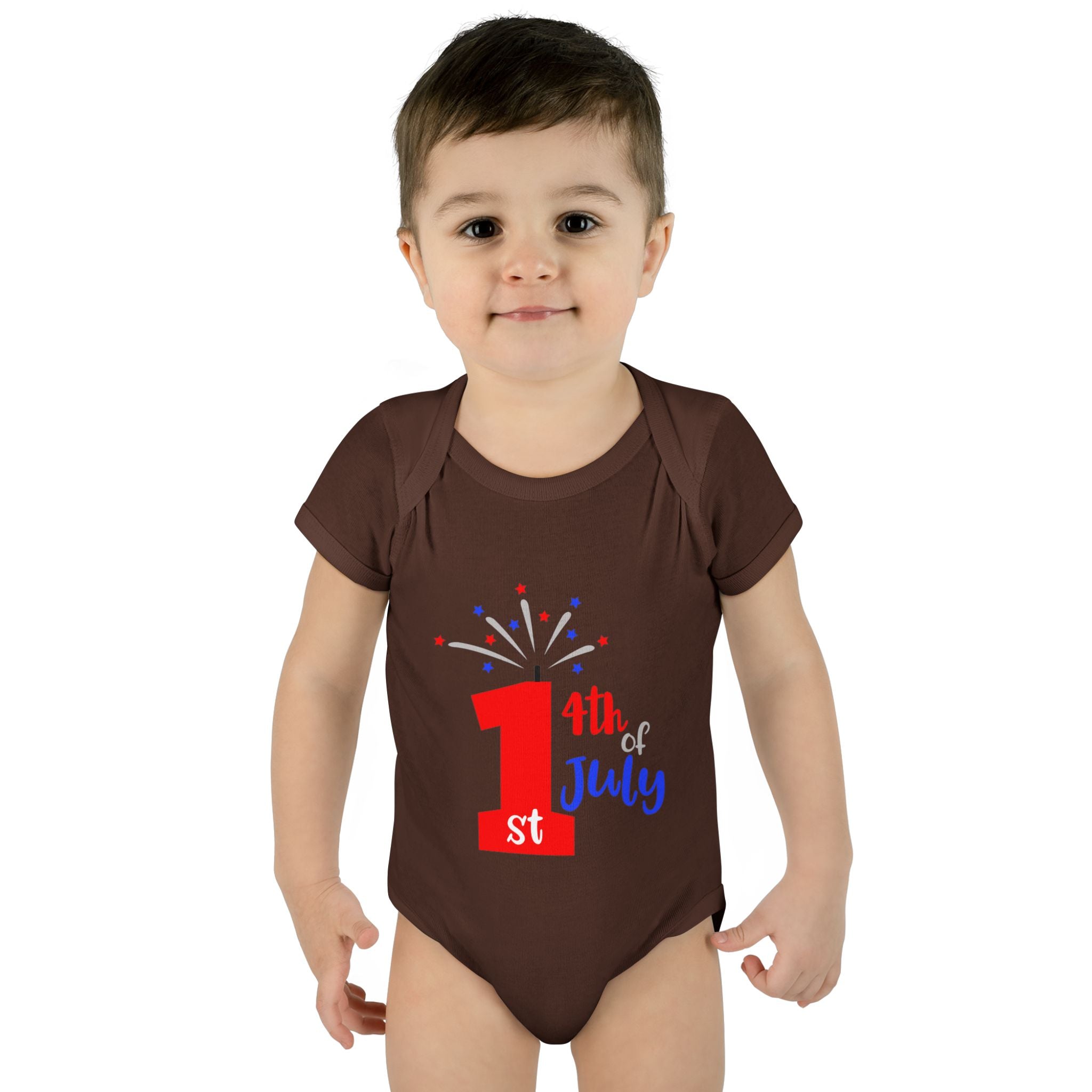 1st 4th of July Baby Bodysuit | Patriotic Fireworks Infant Onesie