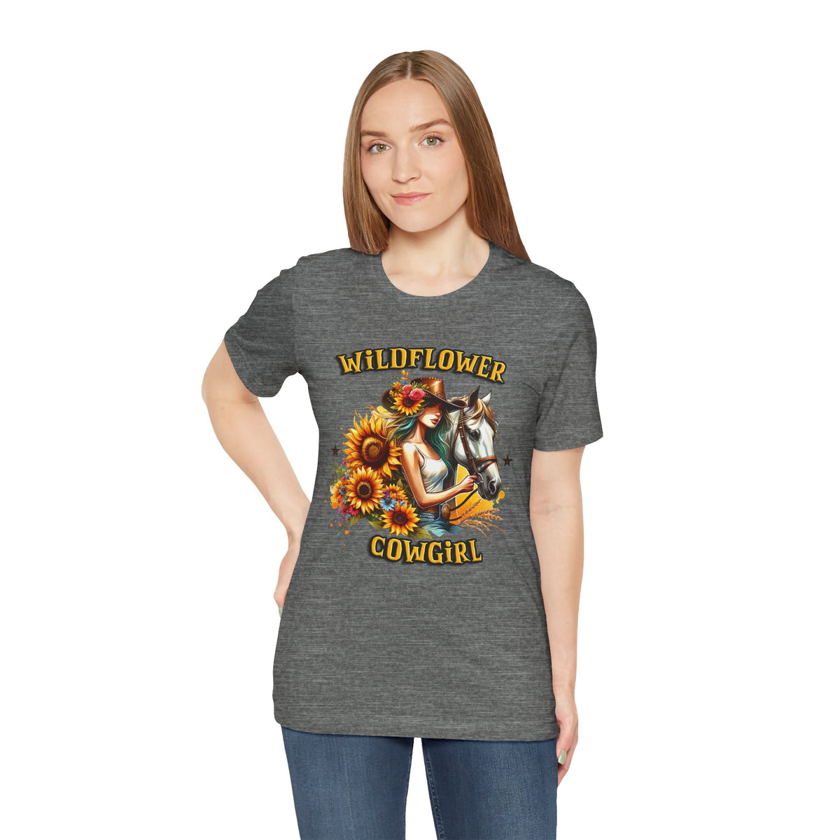 Western Wildflower Girl Jersey Short Sleeve Tee