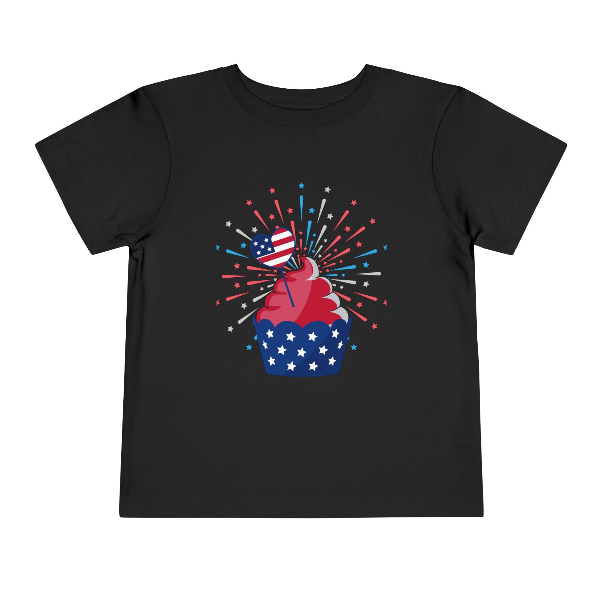 Cupcake with Fireworks Toddler Tee | 2T-5T