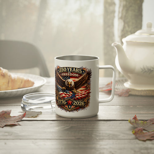 250 Years of America 1776 2026 Insulated Coffee Mug, 10oz