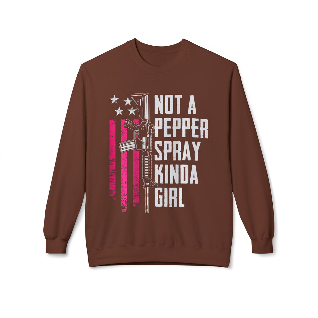 Not a Pepper Spray Kinda Girl Midweight Softstyle Fleece Crewneck Sweatshirt