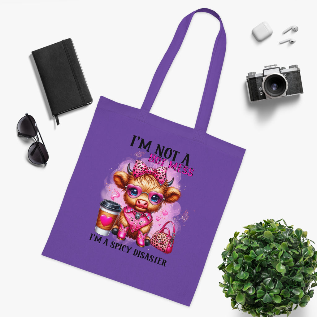 I'm Not a Hot Mess I'm A Spicy Disaster Cotton Tote