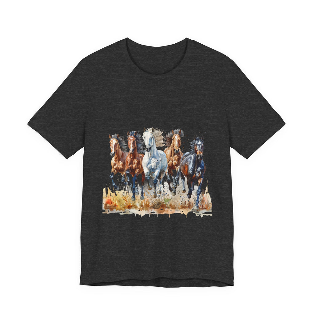 Western Wild Horses Jersey Short Sleeve Tee
