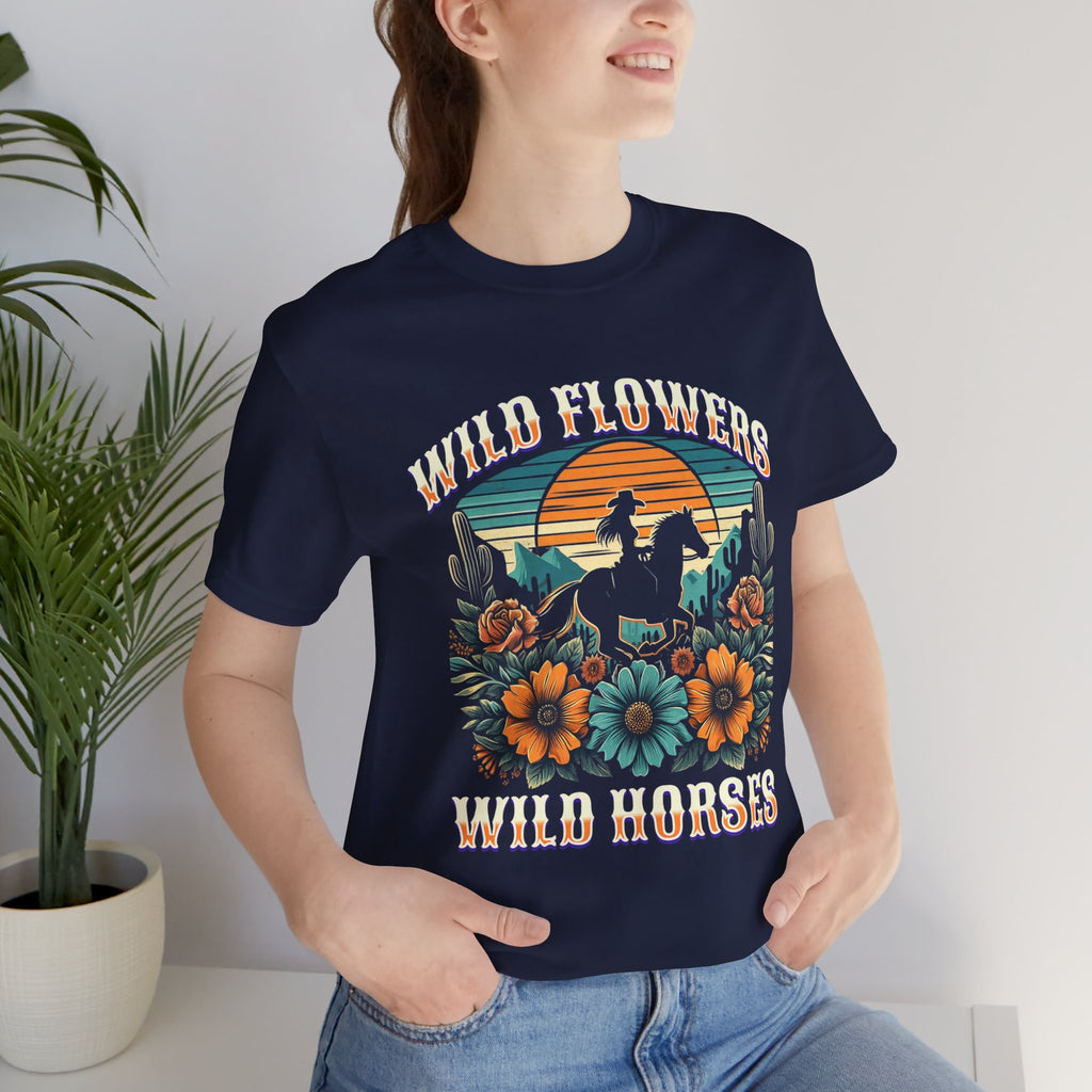 Wildflowers & Wild Horses Western T‑Shirt
