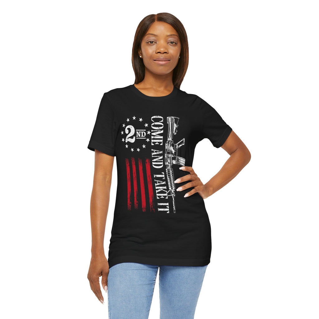 2nd Amendment 'Come and Take It' USA Flag T-Shirt