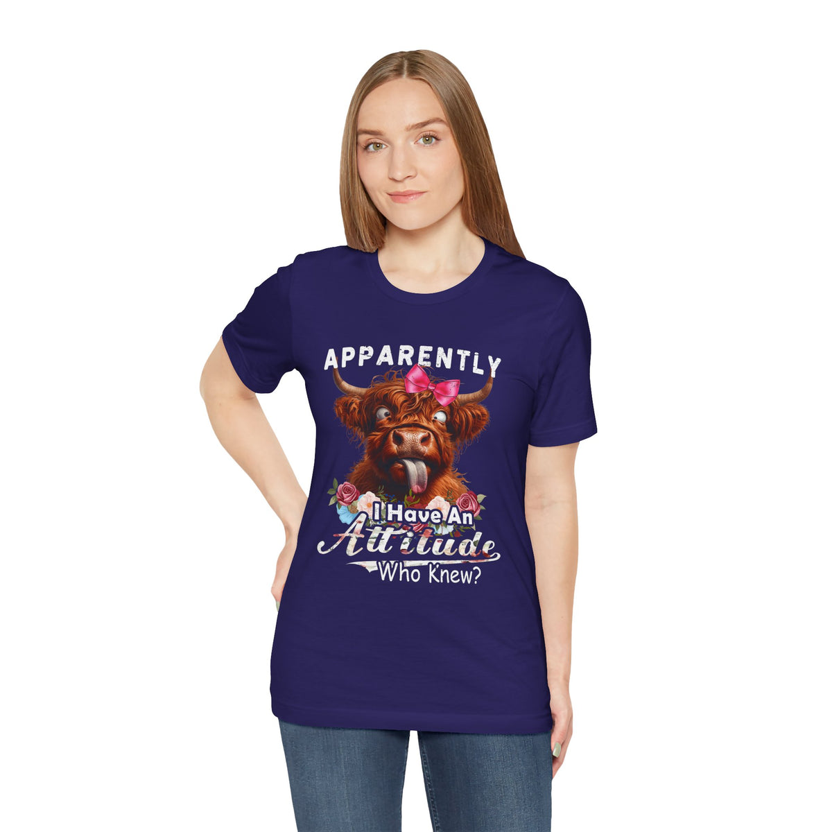 Apparently, I Have an Attitude Who Knew Unisex Jersey Short Sleeve Tee