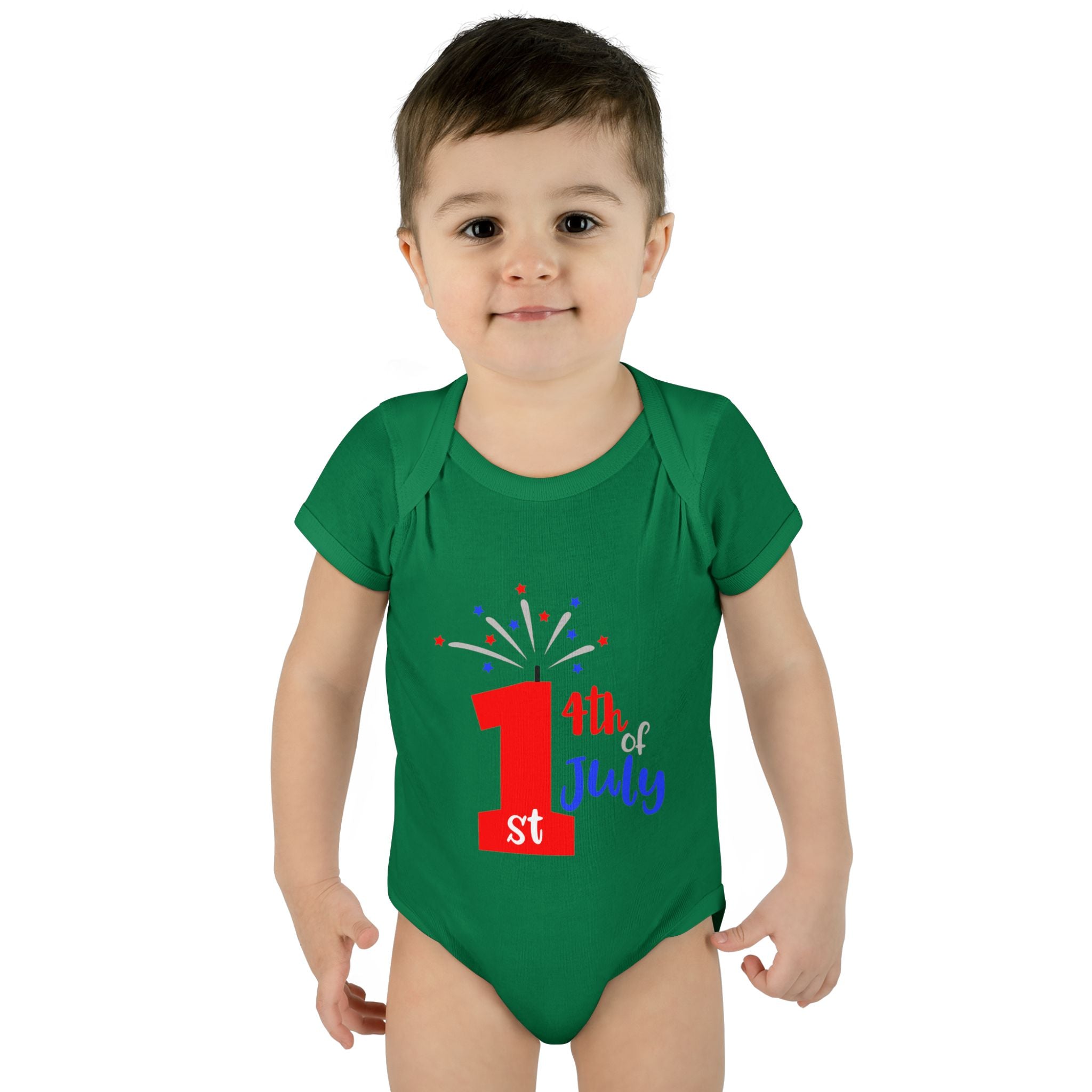 1st 4th of July Baby Bodysuit | Patriotic Fireworks Infant Onesie