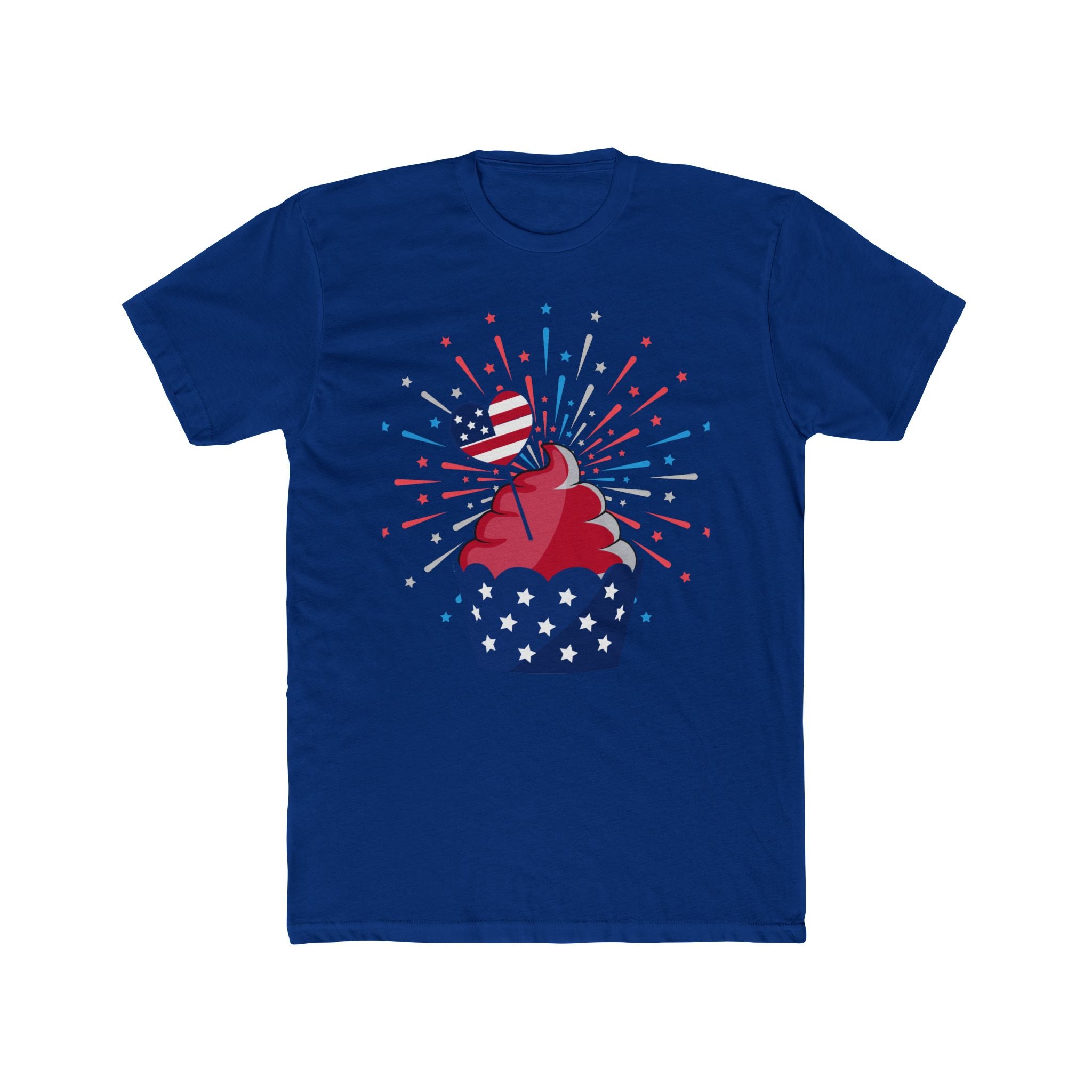 Cupcake Firework 4th of July T-Shirt | Patriotic Independence Day Tee