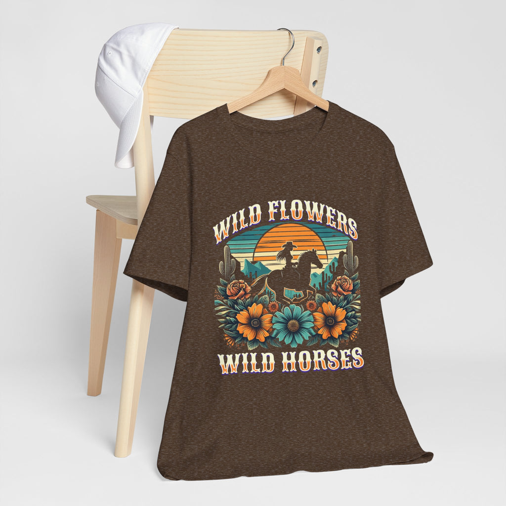 Wildflowers & Wild Horses Western T‑Shirt