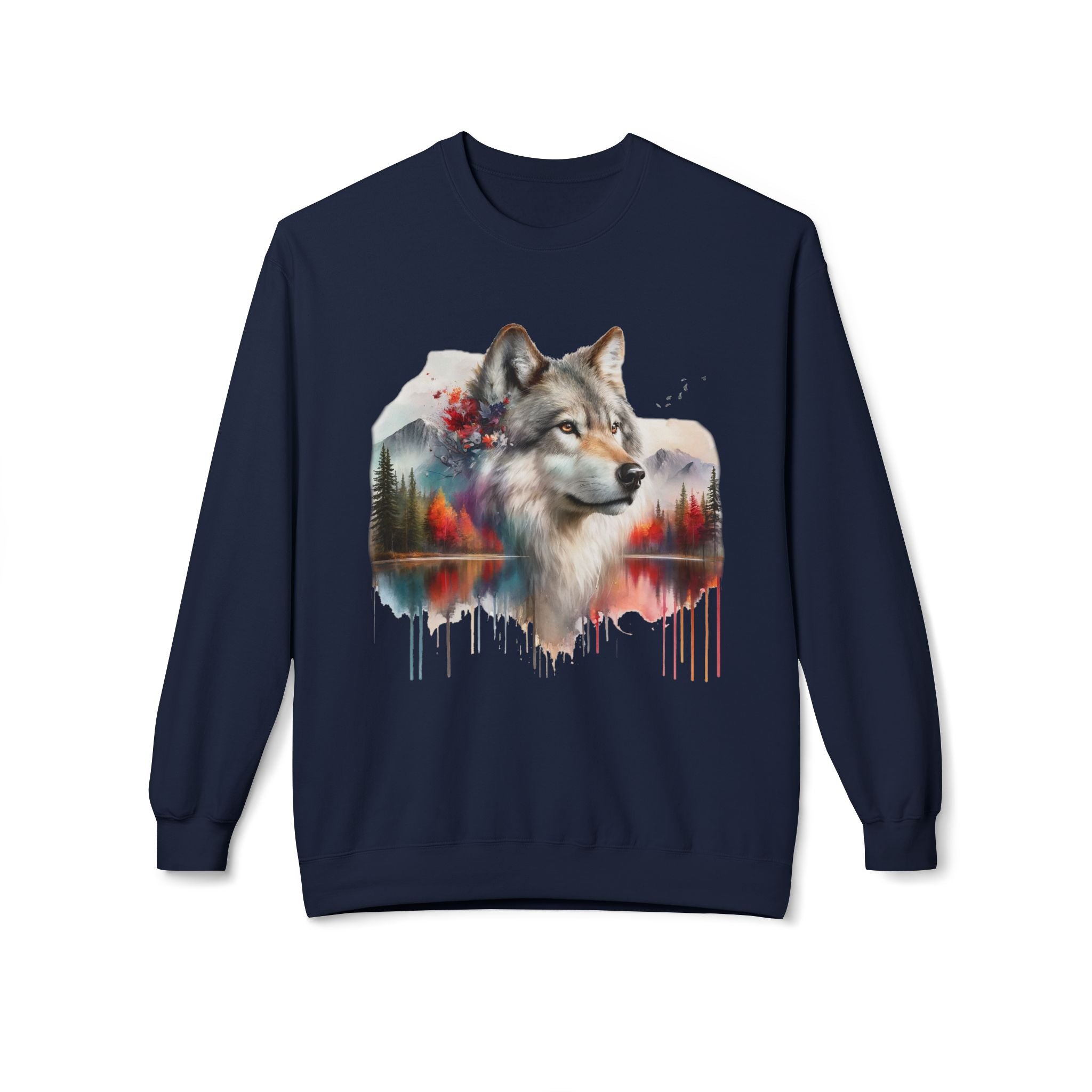 Wildlife Wolf Sweatshirt — Custom Graphic Crewneck
