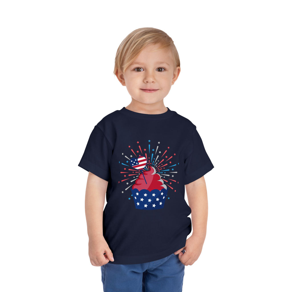 Cupcake with Fireworks Toddler Tee | 2T-5T