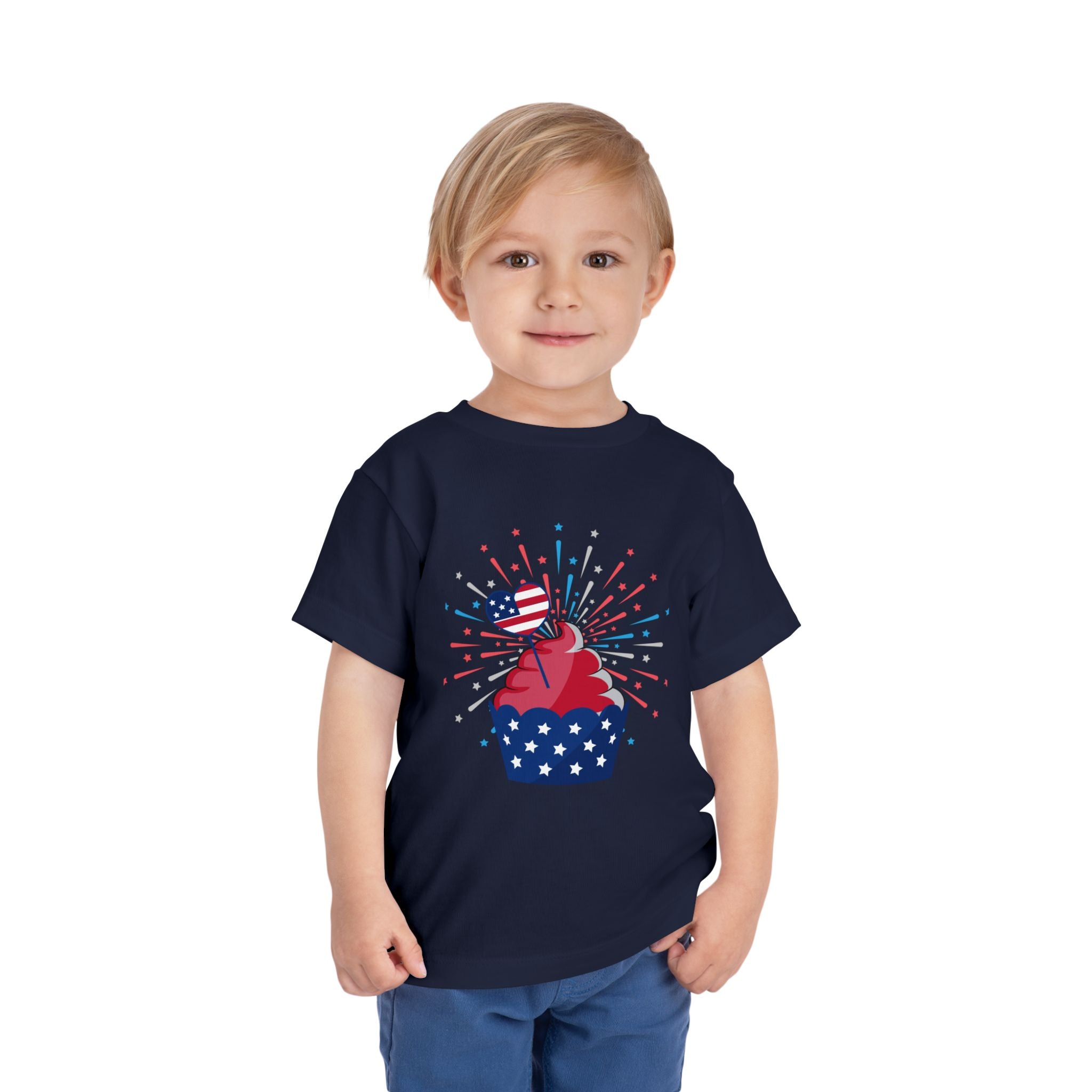 Cupcake with Fireworks Toddler Tee | 2T-5T