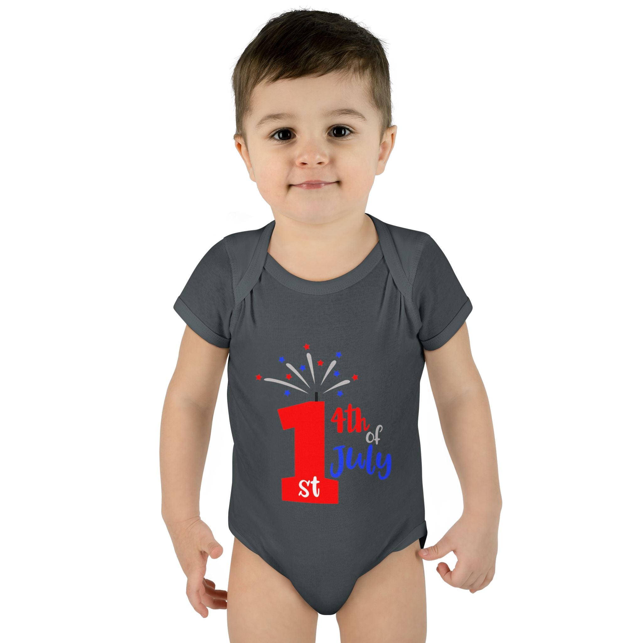 1st 4th of July Baby Bodysuit | Patriotic Fireworks Infant Onesie