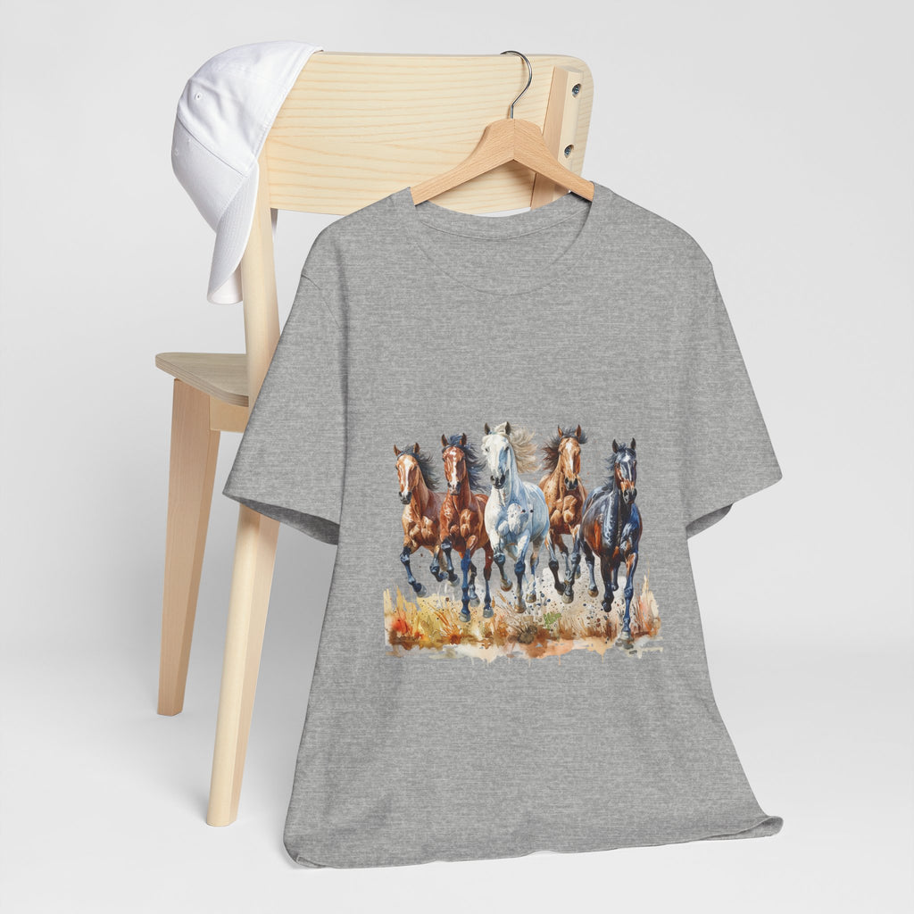 Western Wild Horses Jersey Short Sleeve Tee