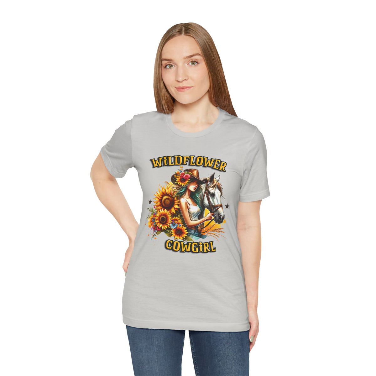 Western Wildflower Girl Jersey Short Sleeve Tee