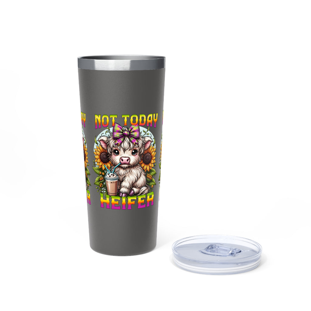 Not Today Heifer Highland Cow Copper Tumbler — 22oz Vacuum Insulated
