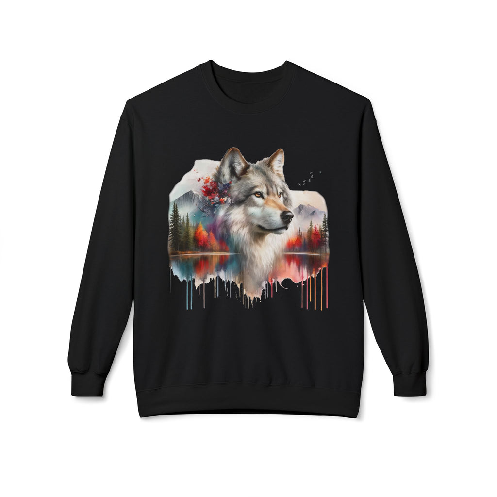 Wildlife Wolf Sweatshirt — Custom Graphic Crewneck