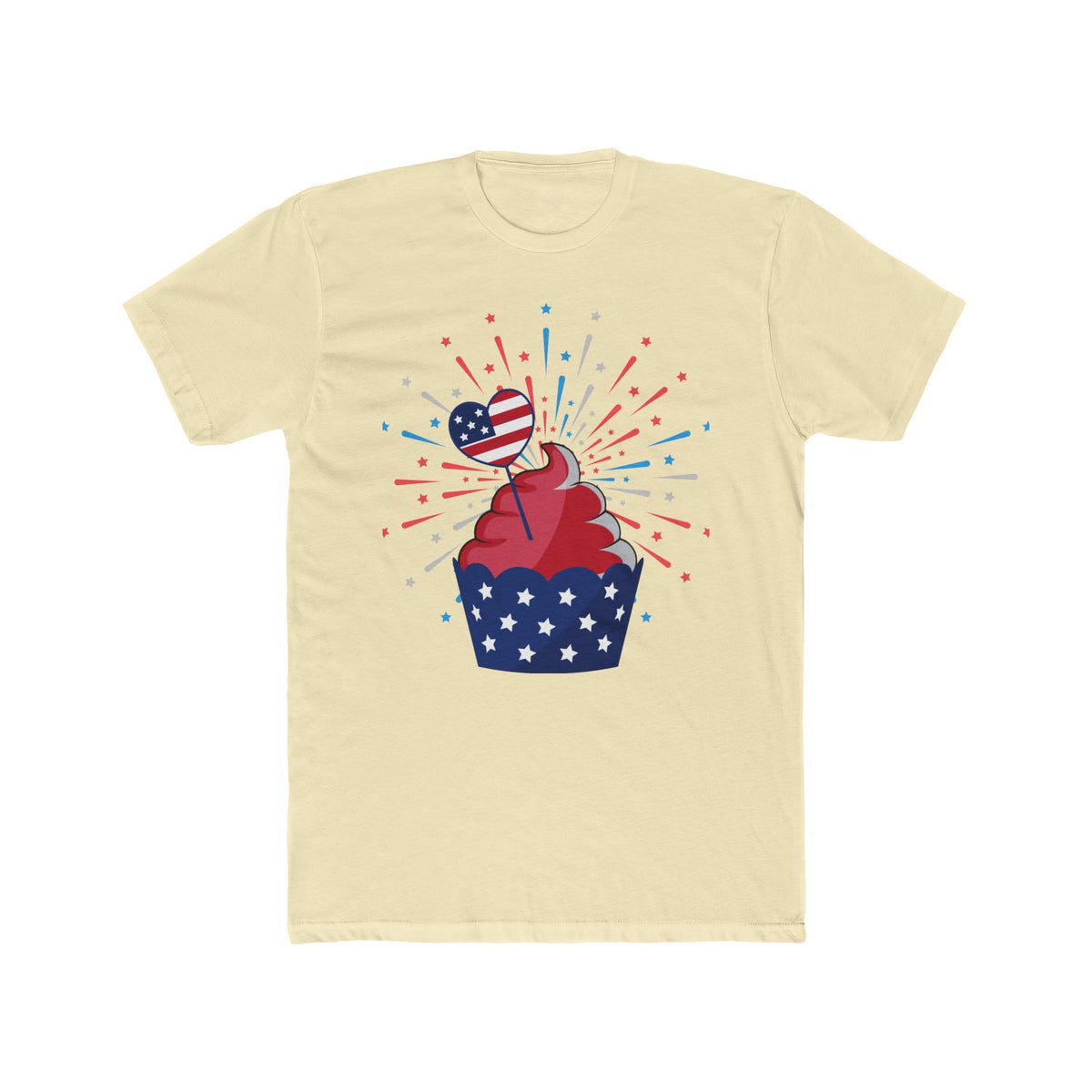 Cupcake Firework 4th of July T-Shirt | Patriotic Independence Day Tee