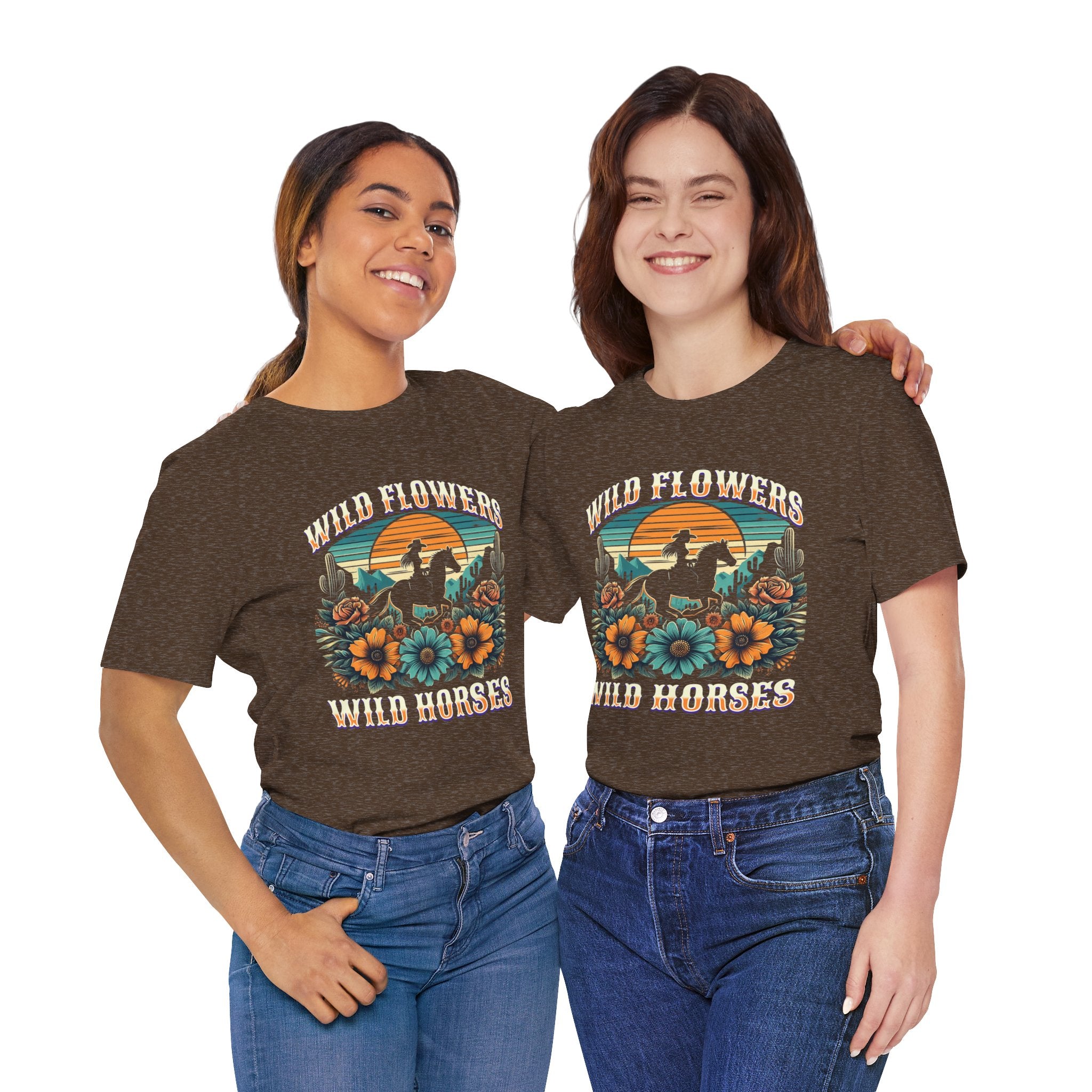 Wildflowers & Wild Horses Western T‑Shirt
