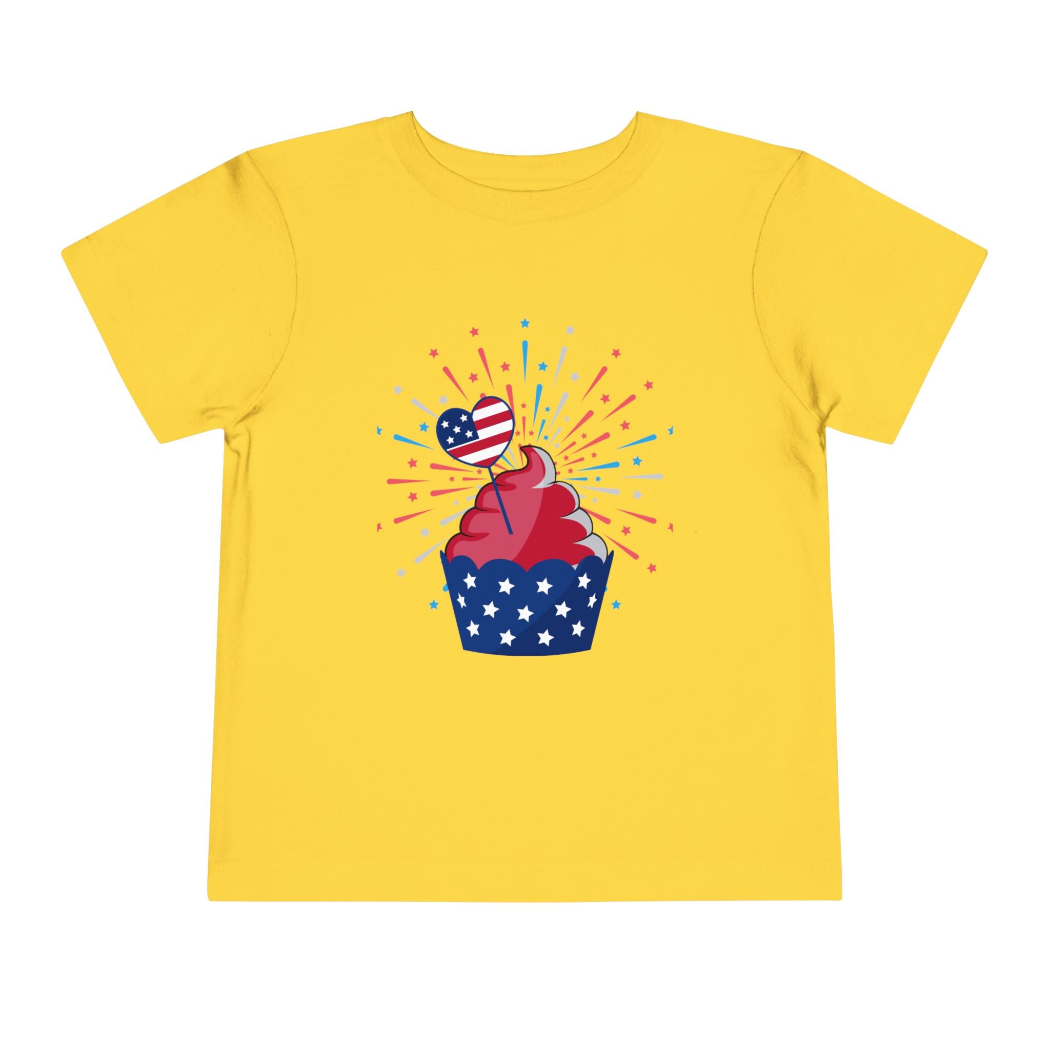 Cupcake with Fireworks Toddler Tee | 2T-5T