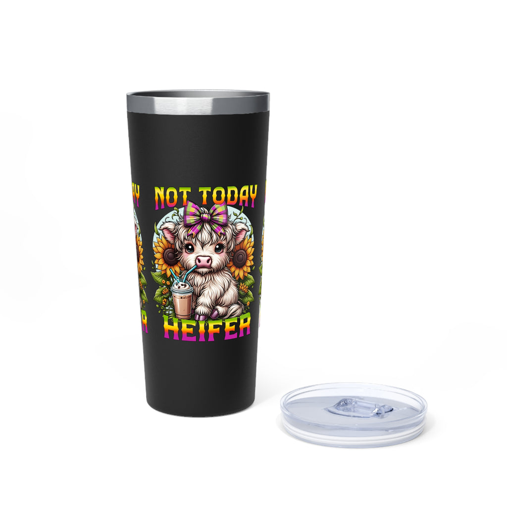Not Today Heifer Highland Cow Copper Tumbler — 22oz Vacuum Insulated