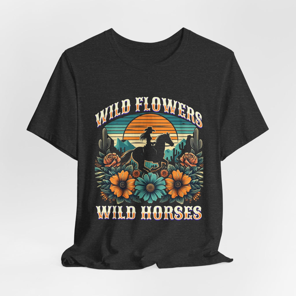 Wildflowers & Wild Horses Western T‑Shirt