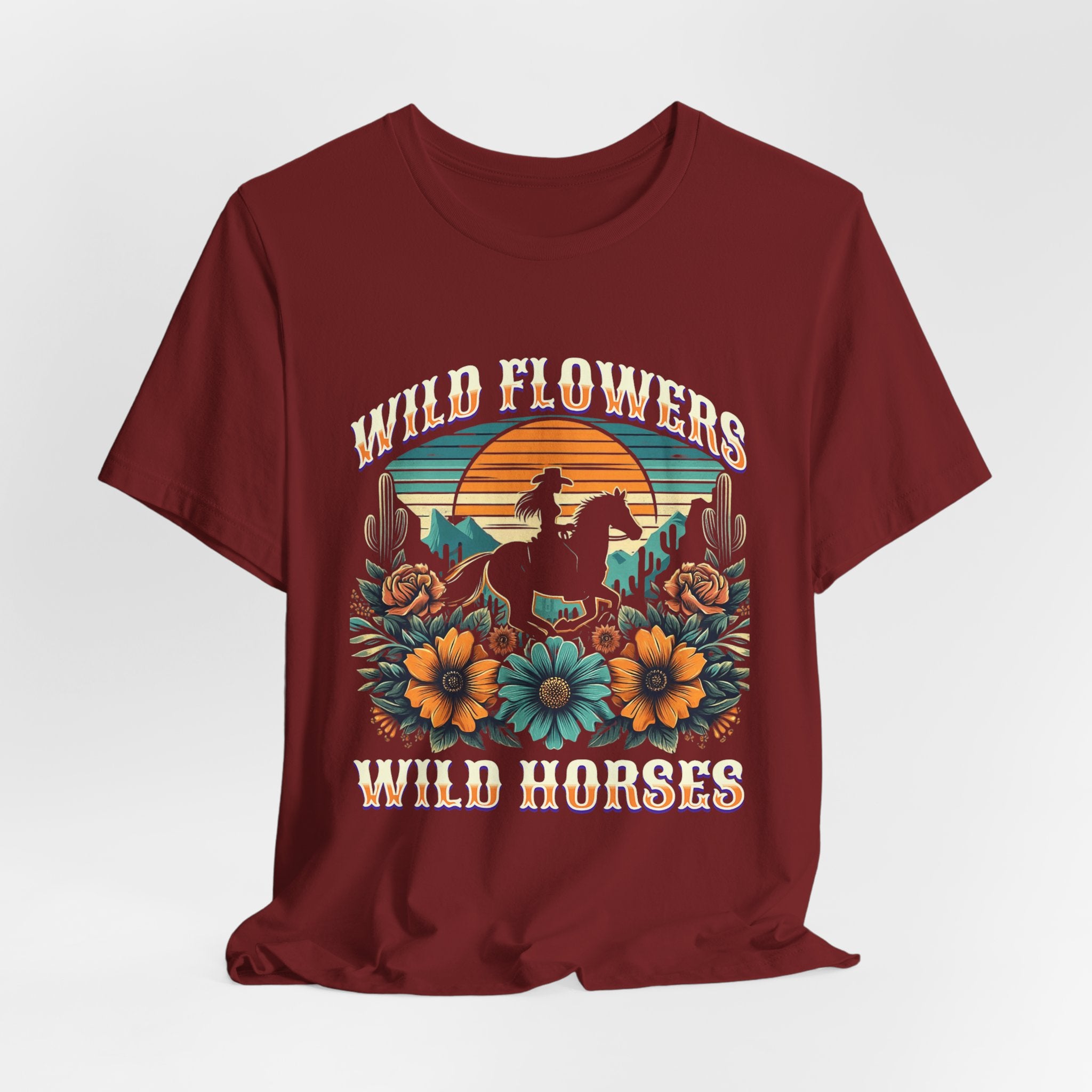 Wildflowers & Wild Horses Western T‑Shirt