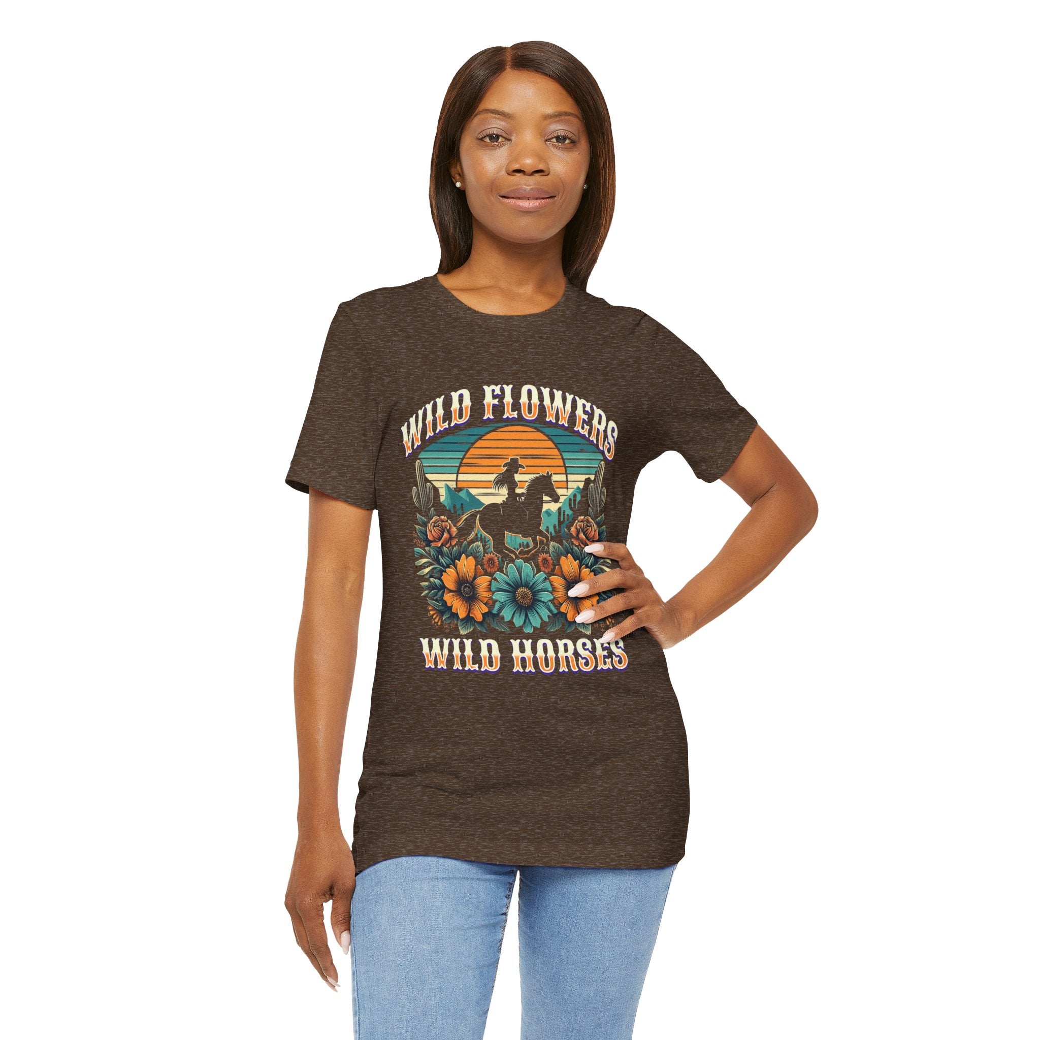 Wildflowers & Wild Horses Western T‑Shirt