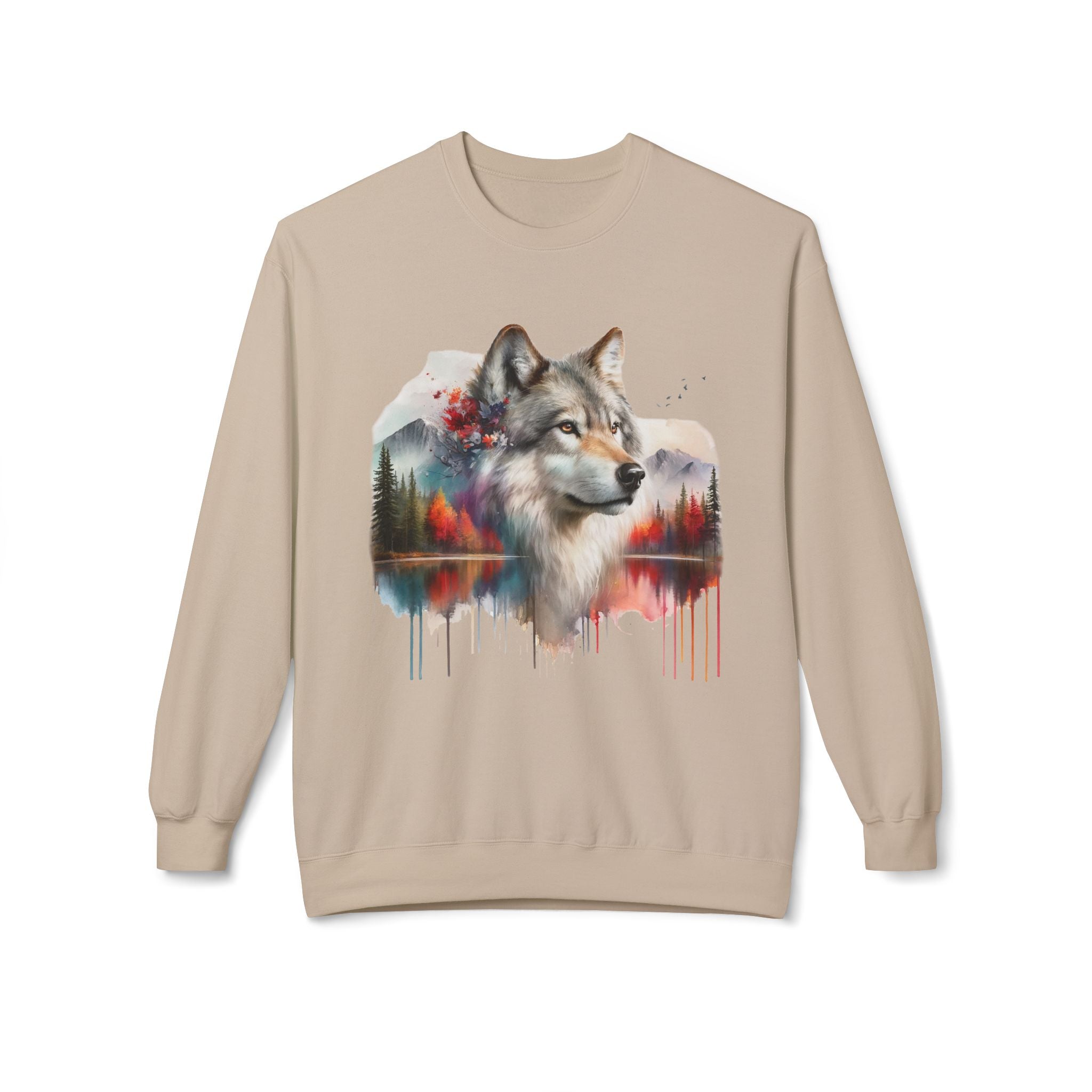 Wildlife Wolf Sweatshirt — Custom Graphic Crewneck