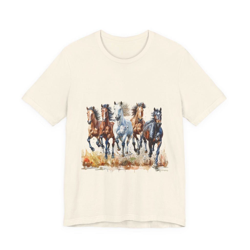 Western Wild Horses Jersey Short Sleeve Tee
