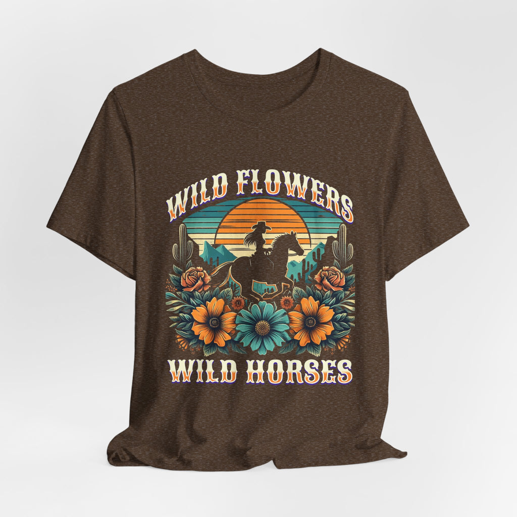 Wildflowers & Wild Horses Western T‑Shirt