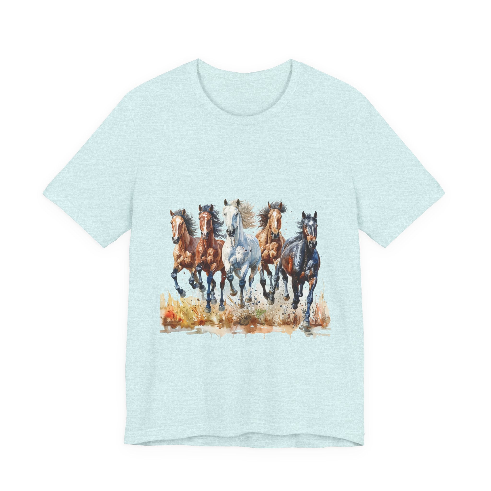 Western Wild Horses Jersey Short Sleeve Tee