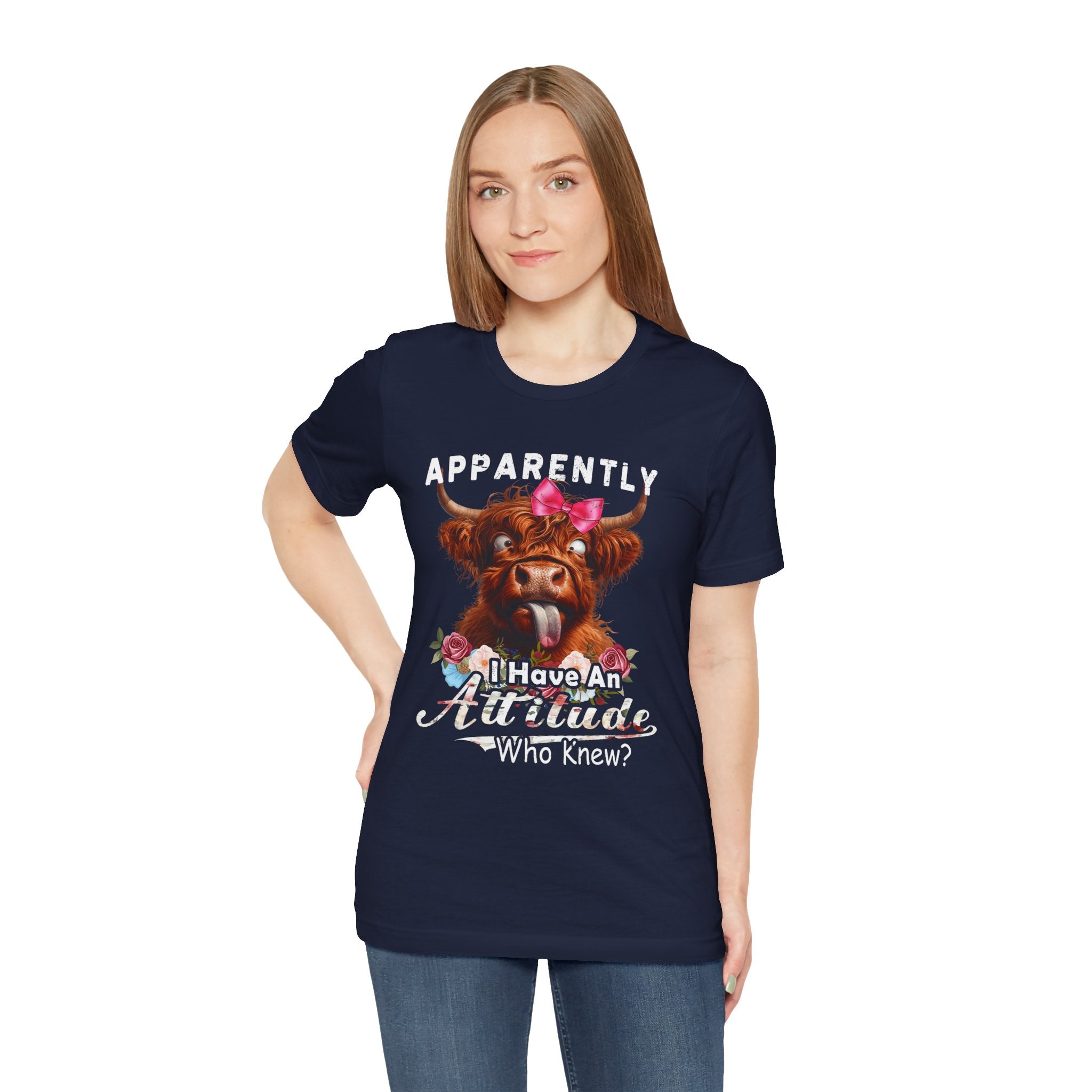 Apparently, I Have an Attitude Who Knew Unisex Jersey Short Sleeve Tee