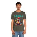 F Caw F Book Reading Chicken  Jersey Short Sleeve Tee