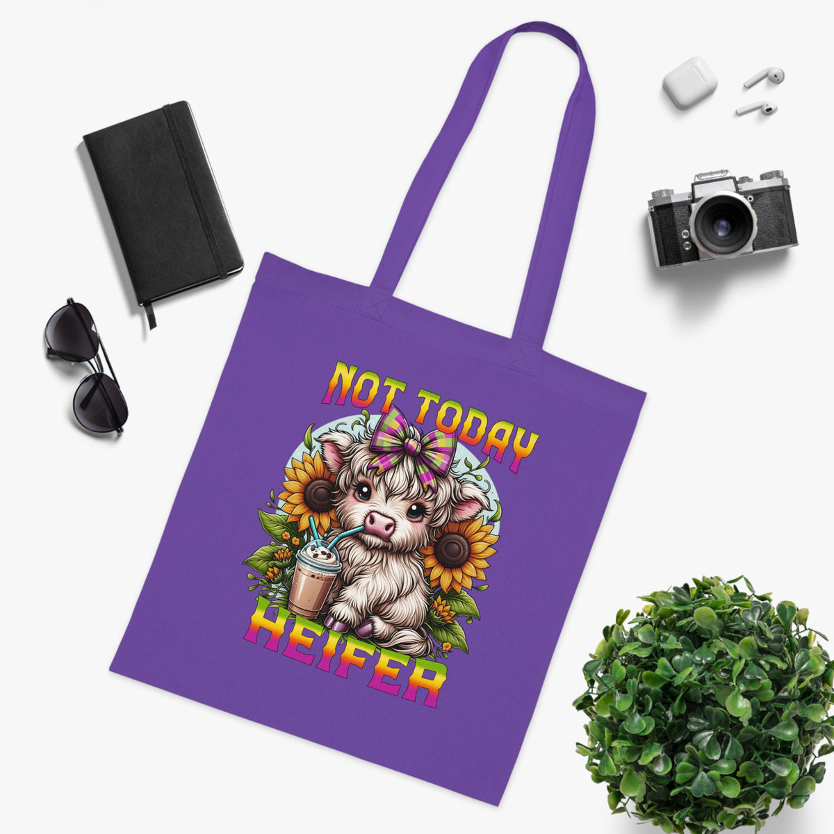 Not Today Heifer Cotton Tote