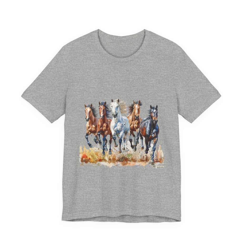 Western Wild Horses Jersey Short Sleeve Tee