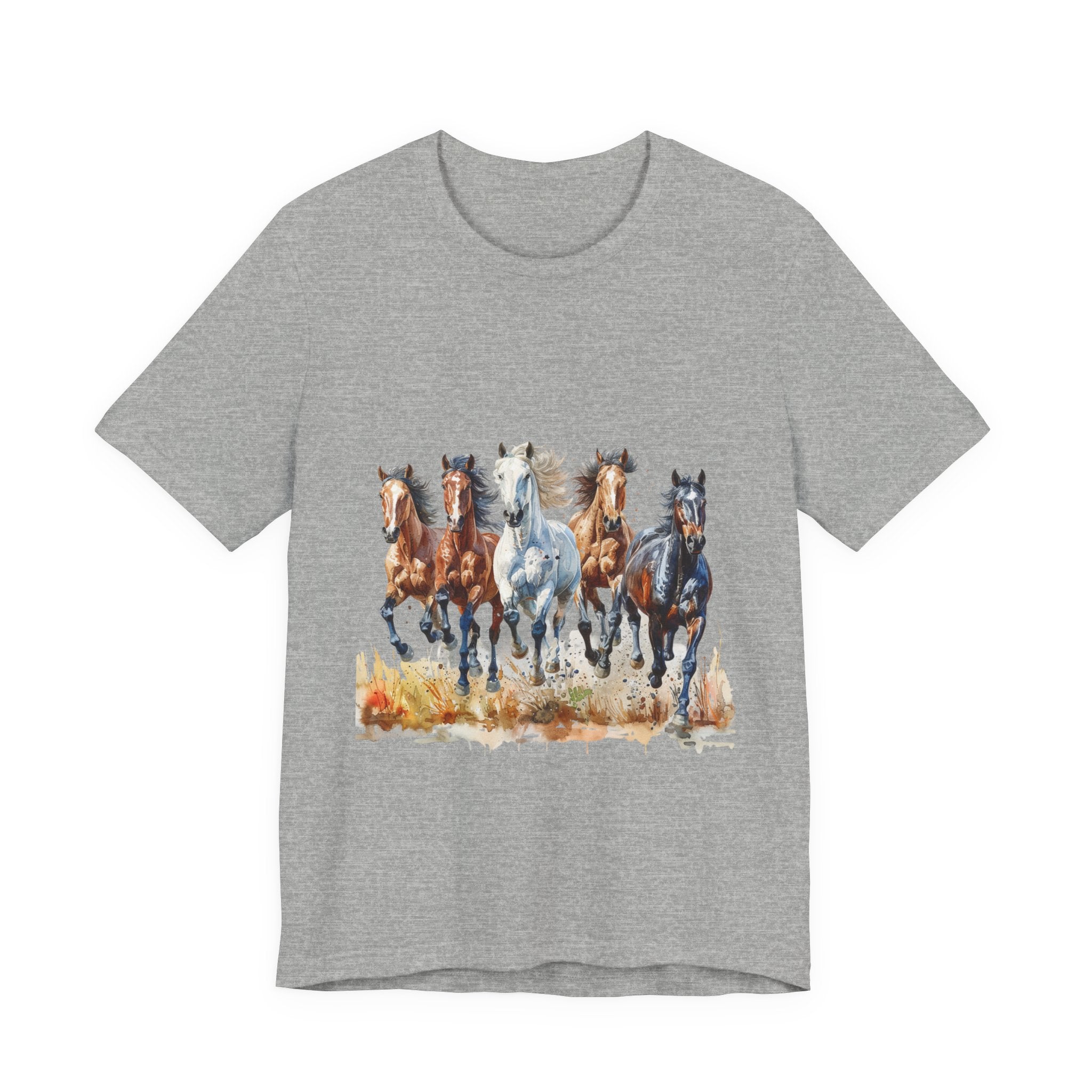 Western Wild Horses Jersey Short Sleeve Tee