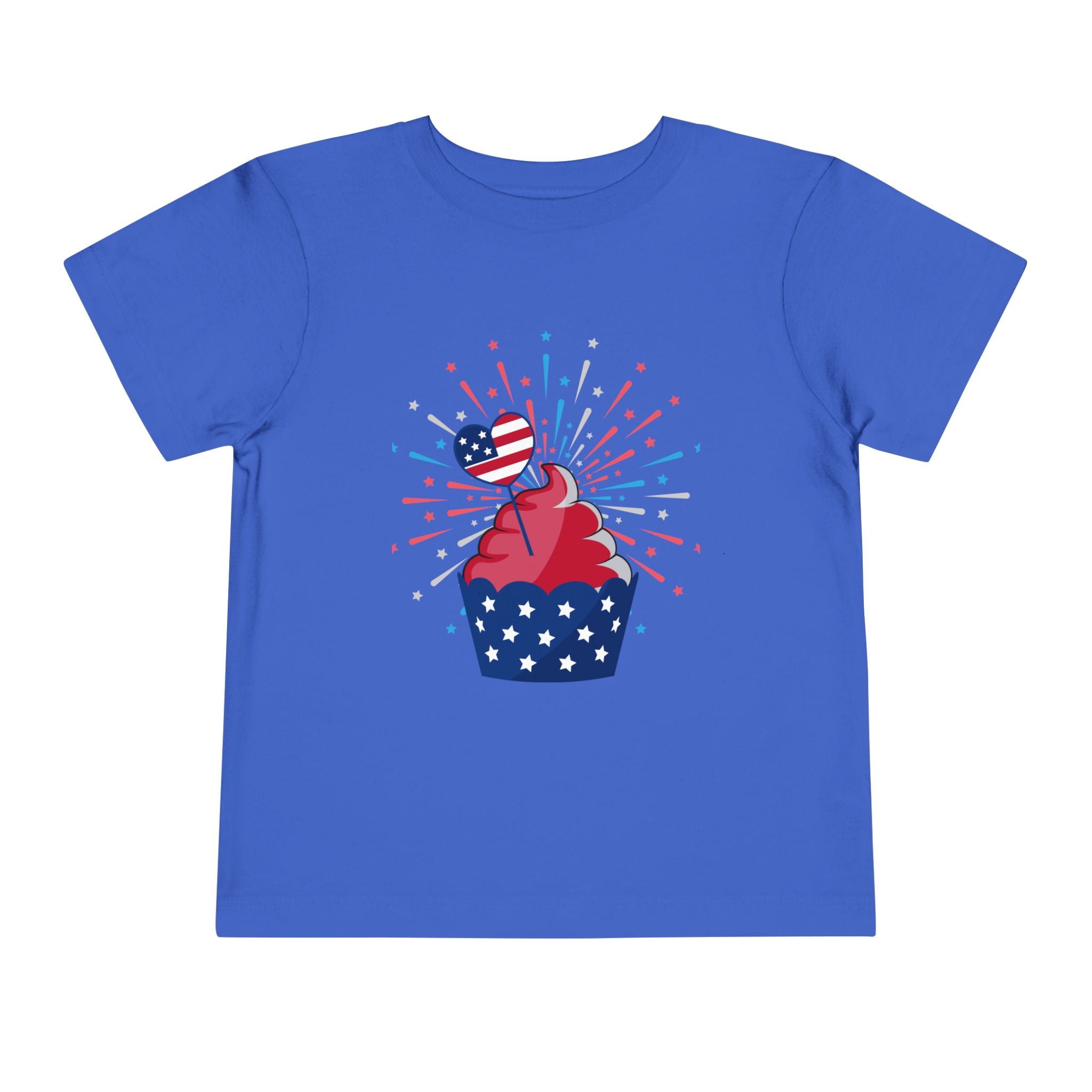 Cupcake with Fireworks Toddler Tee | 2T-5T