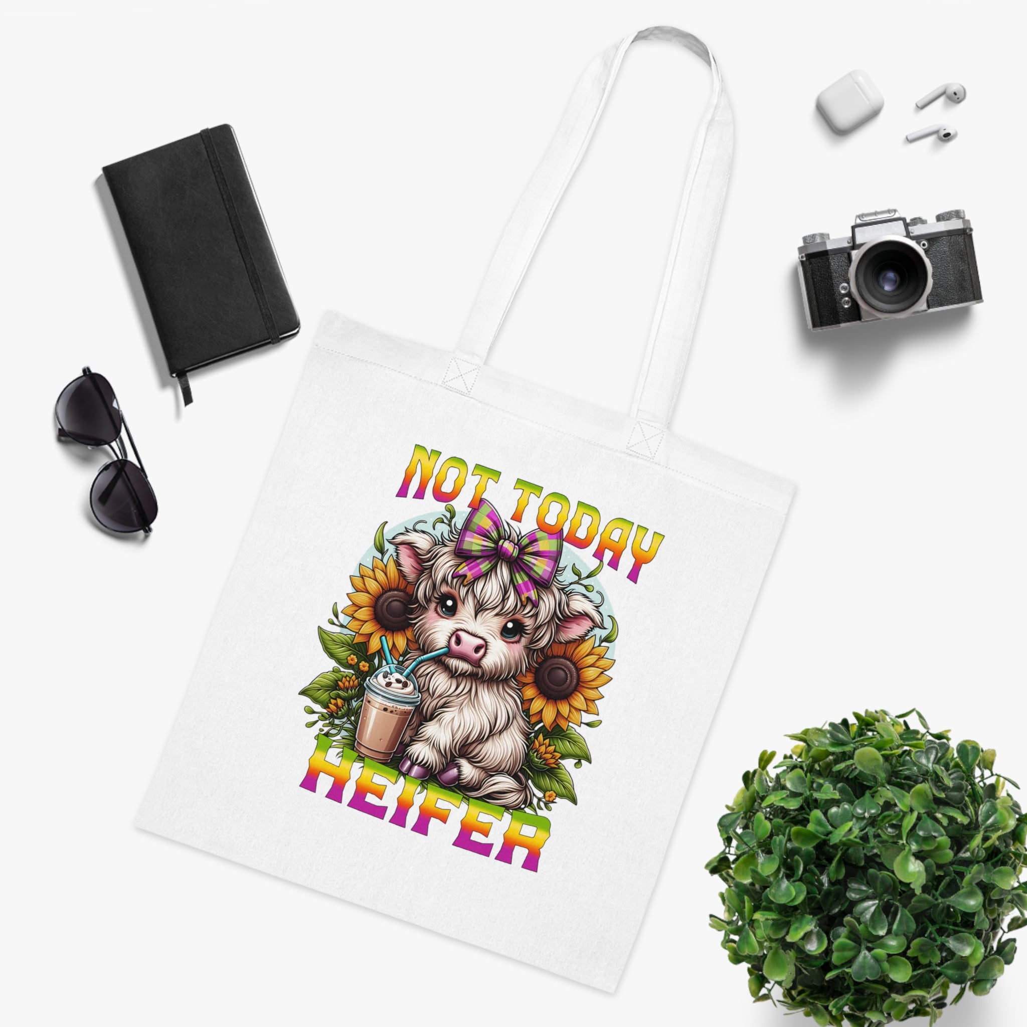 Not Today Heifer Cotton Tote