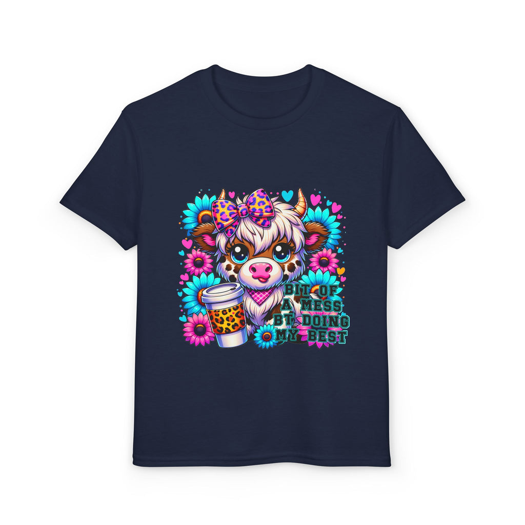 Highland Cow 'Doing My Best' Youth T-Shirt