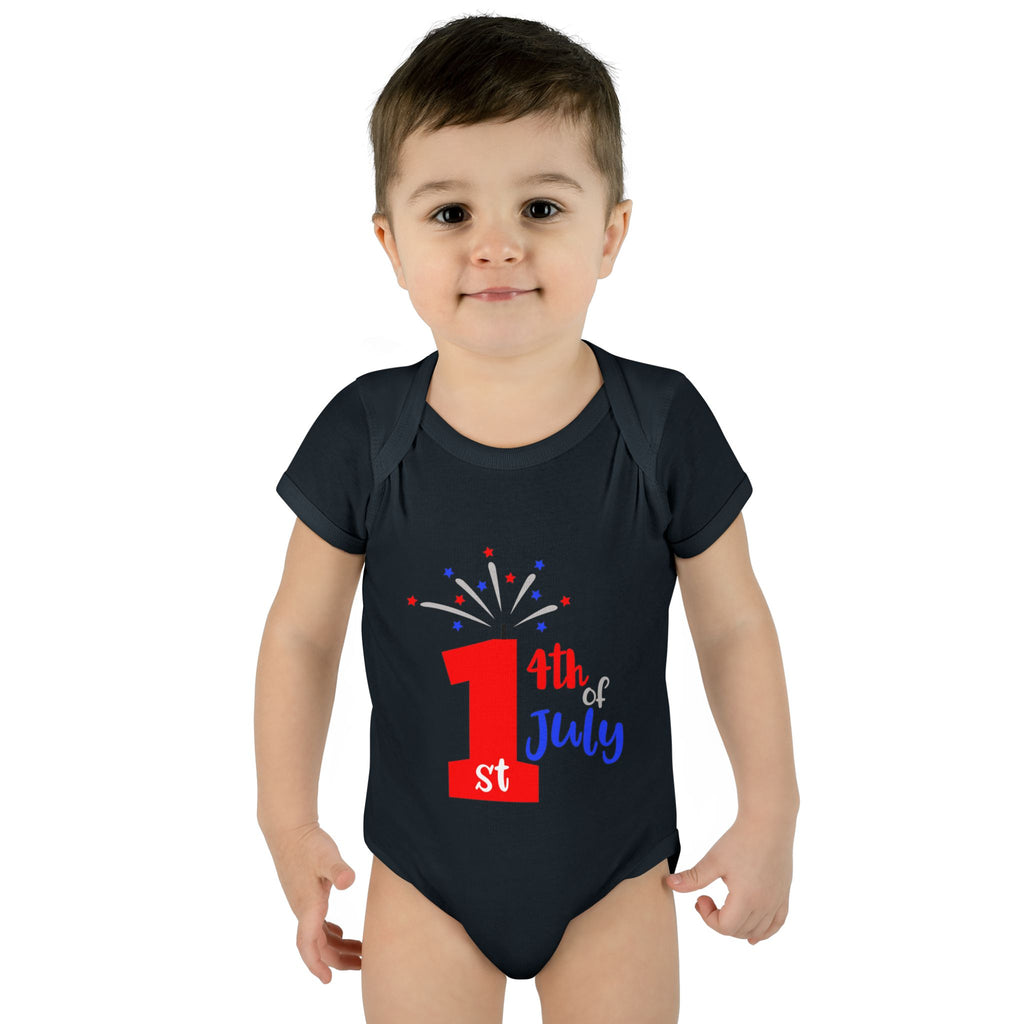 1st 4th of July Baby Bodysuit | Patriotic Fireworks Infant Onesie
